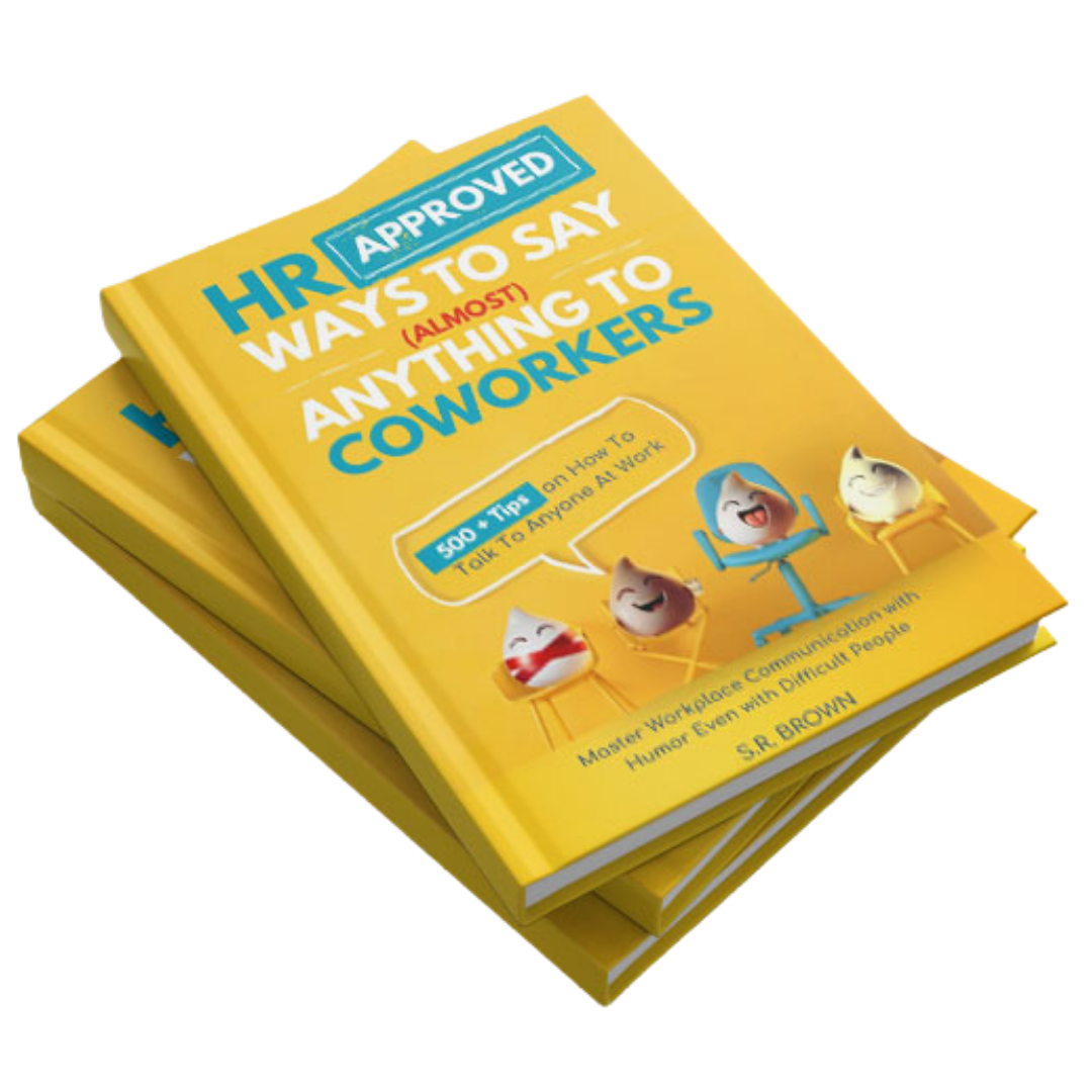 Coworkers navigating workplace conversations